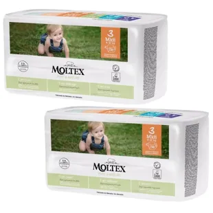 Moltex Pure&amp;Nature Diapers Size 3 Midi (4-10 Kg) 2x56 units