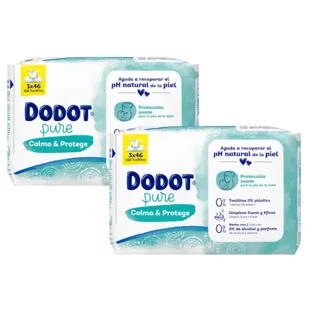 Lingettes Dodot Pure Soothe &amp; Protect à l&#39;Aloe Vera, 6 x 46 unités