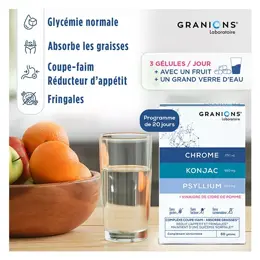 Granions Coupe Faim Konjac Psyllium Chrome Boite de 60 gélules