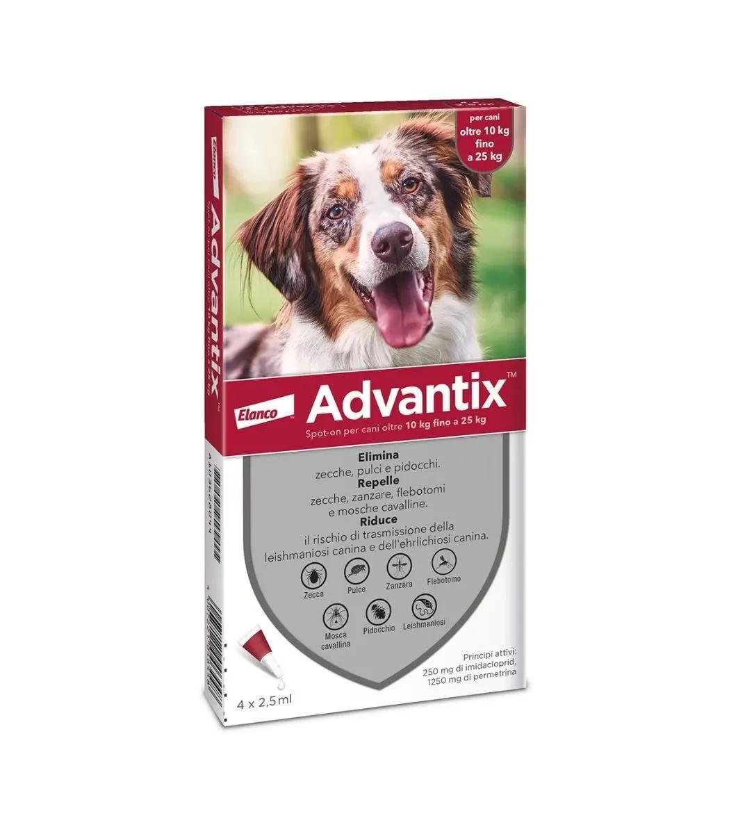 Advantix Spot-On Cani da 10 a 25 kg 4 Pipette Monodose