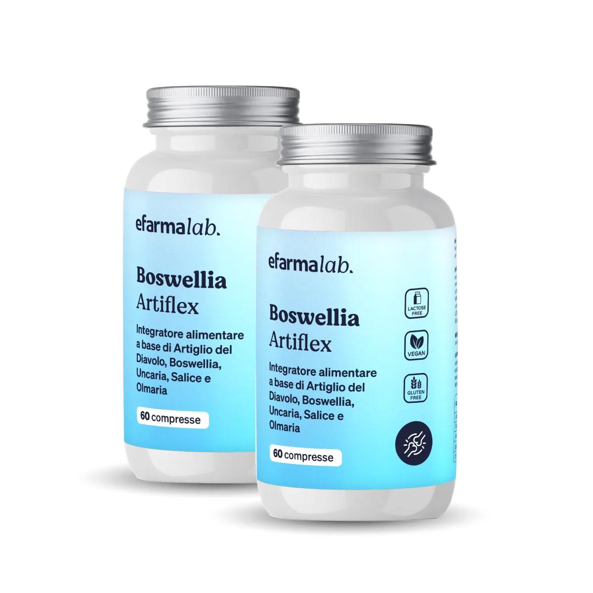 efarmalab Boswellia Artiflex Integratore con Artiglio del Diavolo Offerta BIPACCO 2X60 Compresse