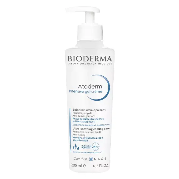 Bioderma Atoderm Intensive Gel-Crème Apaisant Peaux Très Sèches Atopiques 200ml