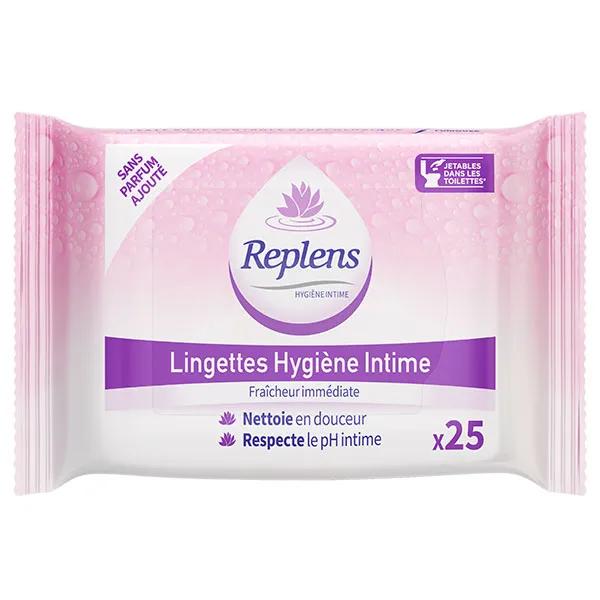 Replens Lingettes Hygiène Intime 25 unités