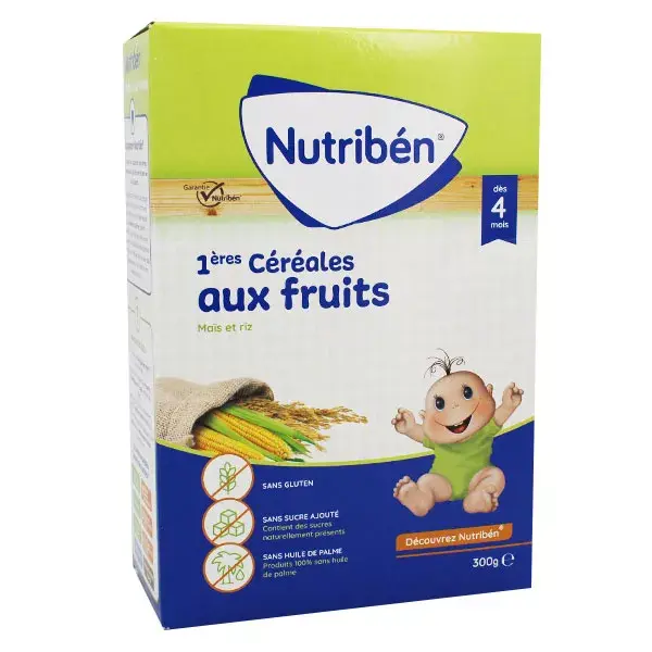 Nutribén Premières Céréales aux Fruits +4m 300g