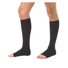 Sigvaris Essentiel Microfibre Homme Chaussettes Pieds Ouverts Classe 2 Normal Taille L Noir