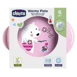 Chicco Repas Assiette Maintien au Chaud 2 en 1 +6m Rose