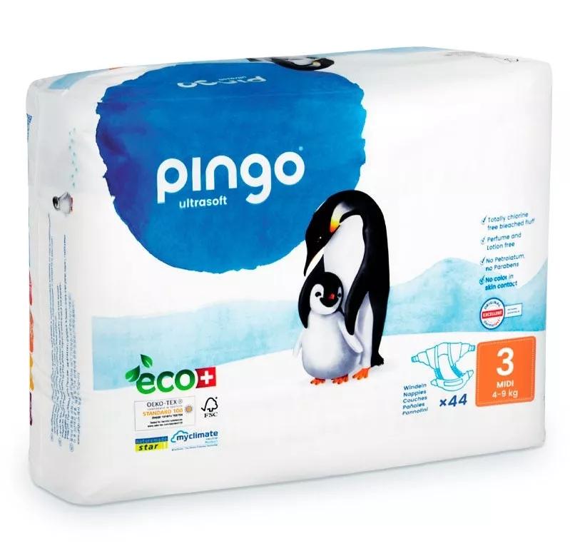 Pingo Pañales Ecológicos Midi T3 (4-7 kg) 44 uds