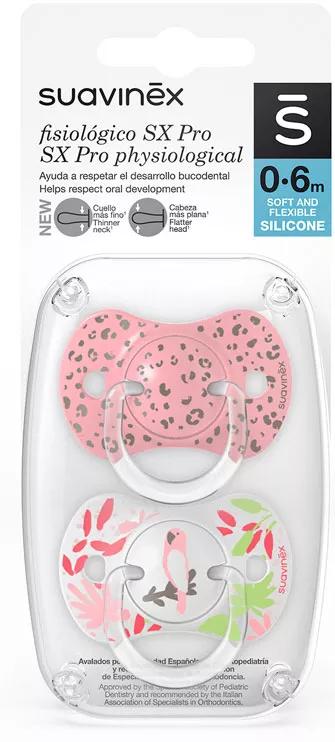 Suavinex Fysiologische Fopspeen SX Pro 0-6 m Jungle Roze 2 Ud