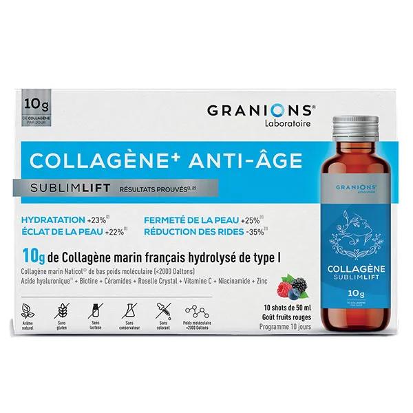 Granions Collagen Sublimlift - Colágeno marino hidrolizado de tipo I - 10 dosis