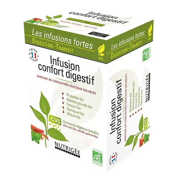 Nutrigée Infusion confort digestif bio 30 sachets fraîcheur