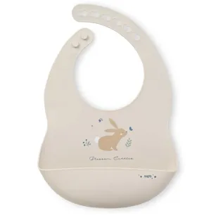 Saro Cotton Bunnies Silicone Bib 