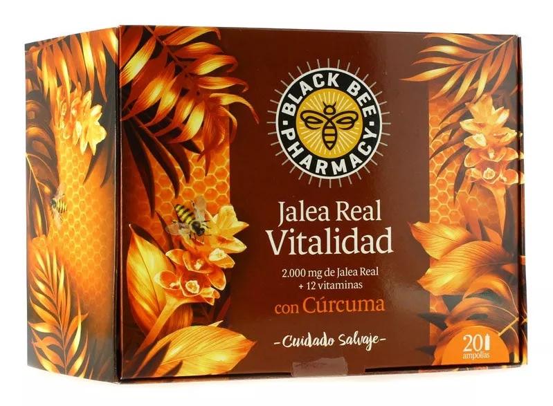 Black Bee geleia Real Vitalidadee com Curcuma 20 Ampolas