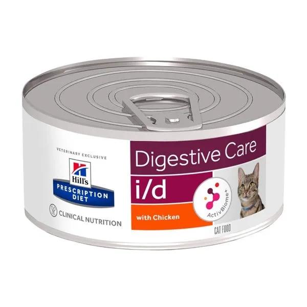 Hill's Prescription Diet I/D Digestive Care Bocconcini Di Pollo Per Gatti Lattina 156G