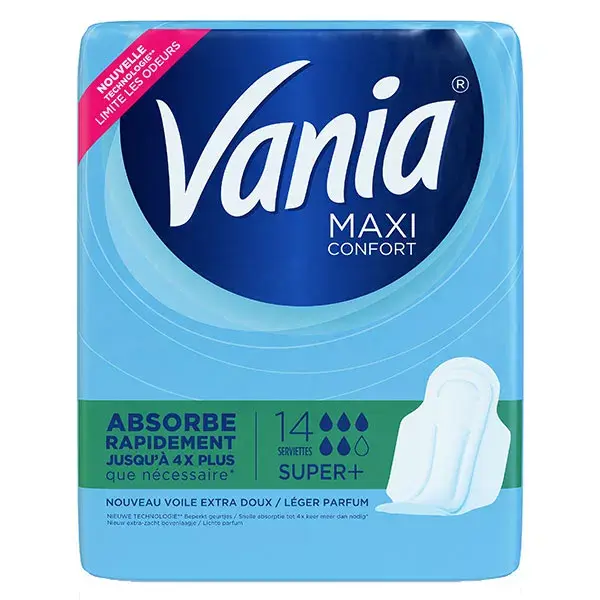 Vania Maxi Serviettes Périodiques Confort Super+ 14 protections