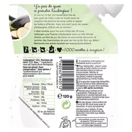 Popote Les Légumes Gourde Aubergine +4m Bio 120g