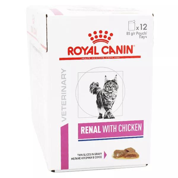 Royal Canin Veterinary Alimento para Gatos Cuidado Renal con Pollo 12 x 85g
