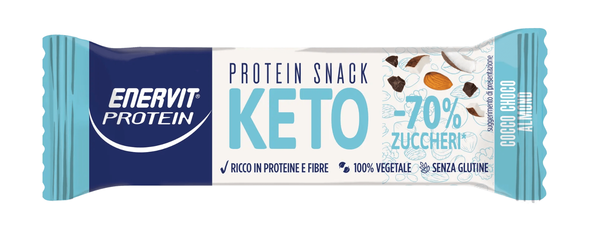 Enervit Protein Snack Keto Barretta Proteica Cocco e Cioccolato 35 gr