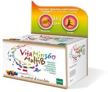 Vitamin 360 MultiB Cioccolato Integratore 60 Confetti