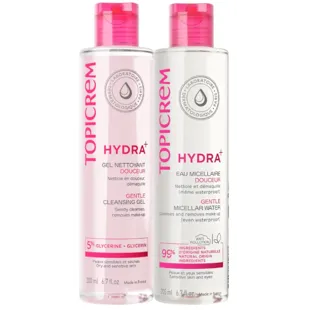 Topicrem Hydra+ Gel de Limpeza 200 ml + Água Micelar 200 ml