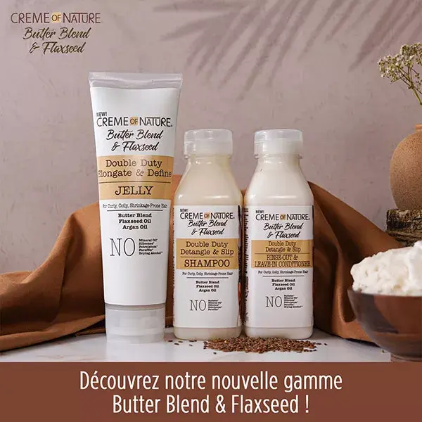 Creme of Nature Butter Blend & Flaxseed Shampoing Assouplissant 355ml