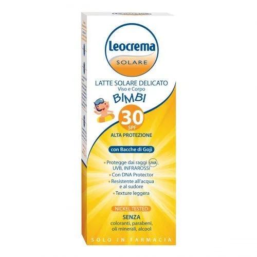 Leocrema Latte Solare Delicato Bimbi SPF 30 Protezione Viso Corpo 200 ml