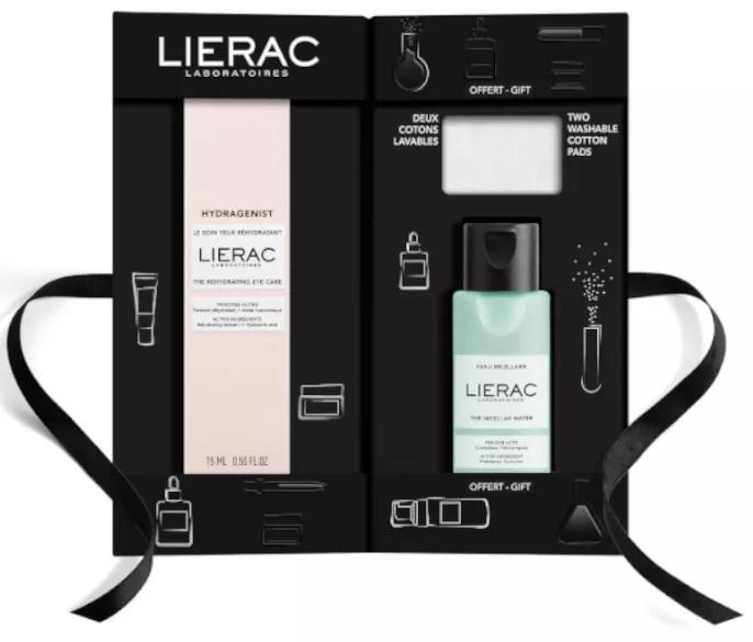 Lierac Hydragenist Eye Contour Gel Set 15 ml + Eye Make-up Remover 100 ml