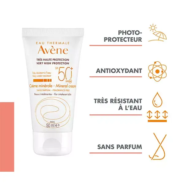 Avene Sun Mineral Cream SPF50+ Face 50ml