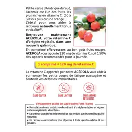 Forté Pharma Acérola Vitamine C Naturelle 20 comprimés effervescents