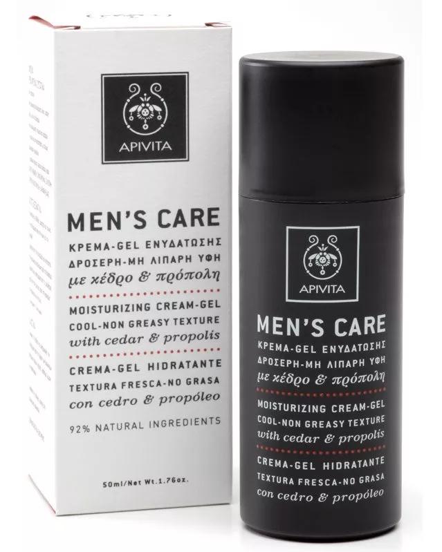 Apivita Mens Care Hombre Gel Crema Hidratante con Cedro y Propóleo 50 ml