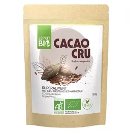 Esprit Bio Poudres et Graines Cacao Cru en Poudre Bio 150g