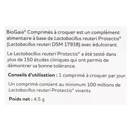 BioGaia Probiotiques Lactobacillus Reuteri Protectis Arôme Citron 10 comprimés