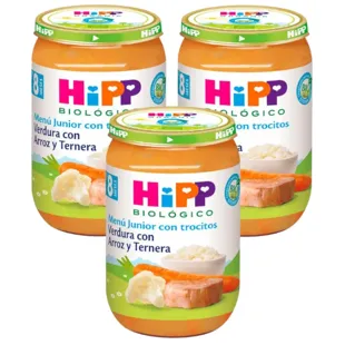 HiPP Organic Vegetable Jar with Rice and Beef +8m 3x220 gr