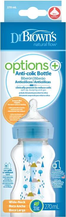 Opties voor fles met brede mond + Dr. Browns 270 ml + 0 m blauw
