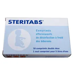 Steritabs Désinfection à Froid Biberons 18 comprimés