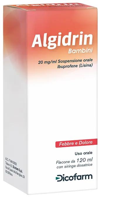 Algidrin Sciroppo Ibuprofene Febbre e Dolore Bambini 20mg/ml 120 ml