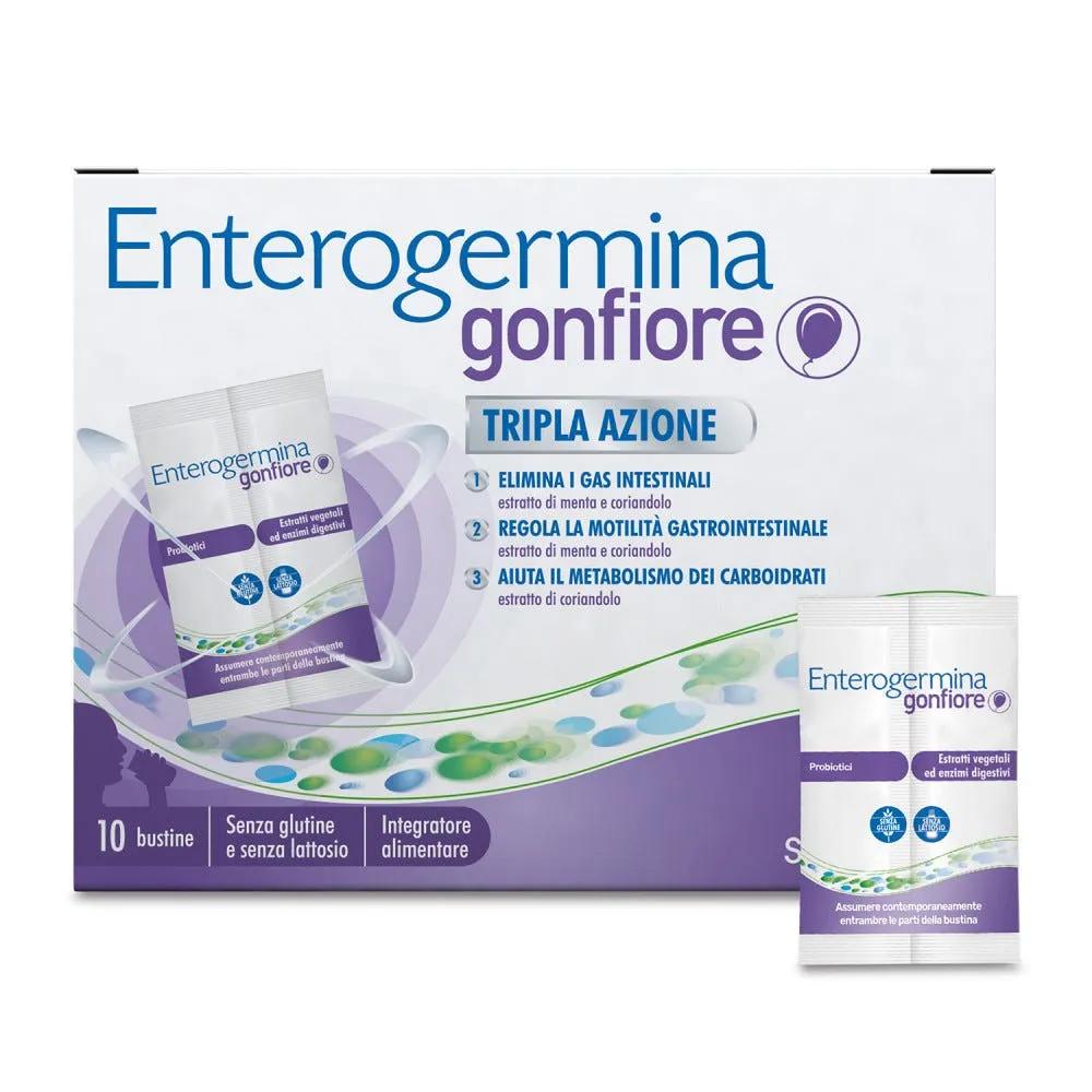 Enterogermina Gonfiore Addominale Integratore con Fermenti Lattici 10 Bustine