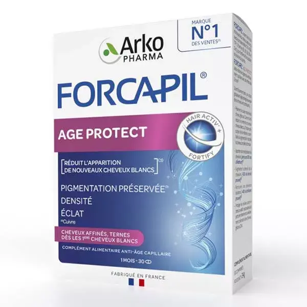 Arkopharma Forcapil Age Protect Cheveux Blancs & Ternes 30 comprimés