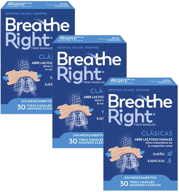 Breathe Right Große Nasenstreifen 3x30 Einheiten