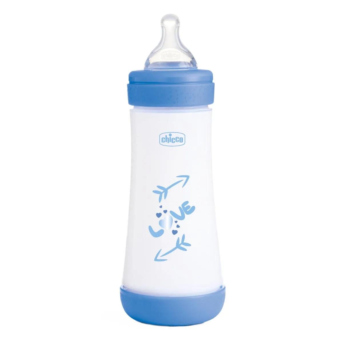 Chicco Biberon Perfect 5 Azzurro a Flusso Veloce 300ml 