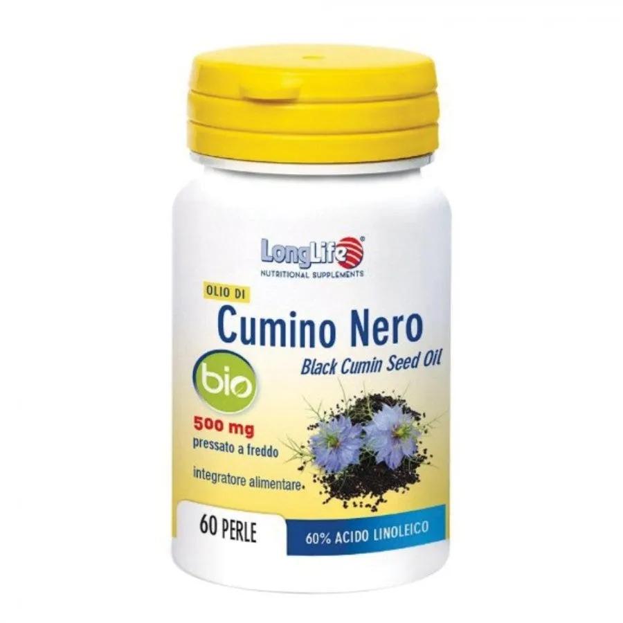 LongLife Olio di Cumino Nero Bio Integratore Cuore e Circolazione 60 perle