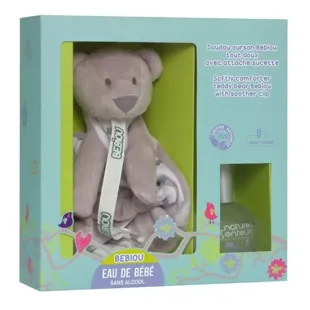 Nature et Senteurs Bebiou Hypoallergenic Baby Eau 50 ml + Doudou with Pacifier Holder