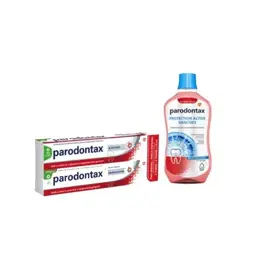 Pack de 2 Dentifrices Parodontax blancheur & Bain de bouche 500ml