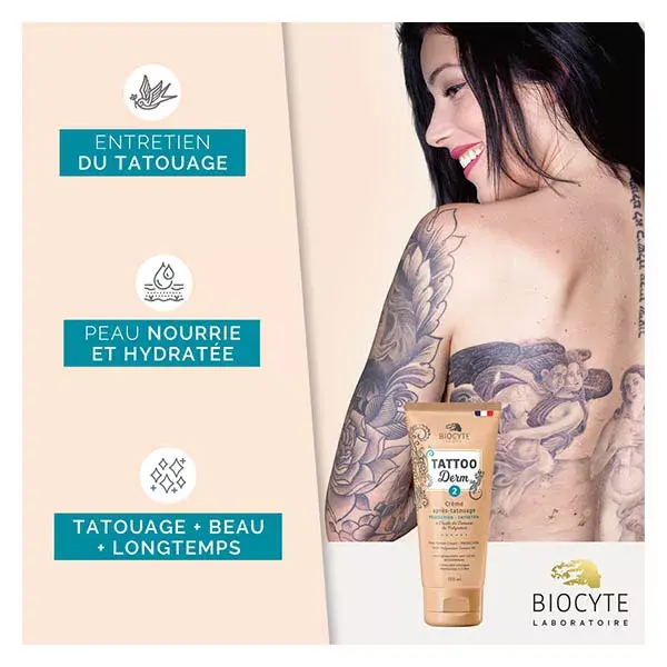 Biocyte Tattoo Derm 2 Crème de Soin Après Tatouage Protection et Entretien 100ml