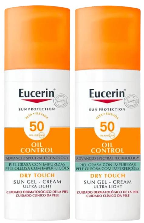Eucerin Gel-Creme Oil Control Dry Touch SPF50+ 2x50 ml