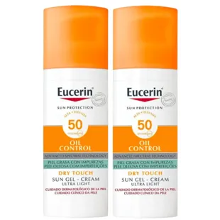 Eucerin Gel-Creme Oil Control Dry Touch SPF50+ 2x50 ml