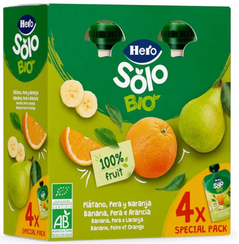 Hero Solo Banaan, Peer en Sinaasappel Zakken ECO +4m 4x100 gr