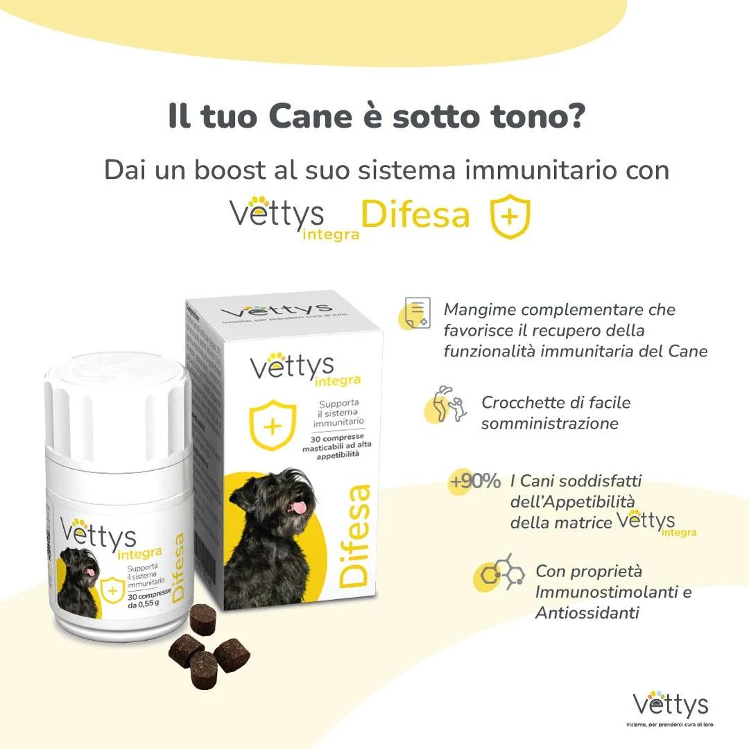 Vettys Integra Difesa Cane Integratore Per Il Supporto Del Sistema Immunitario del Cane 30 Compresse