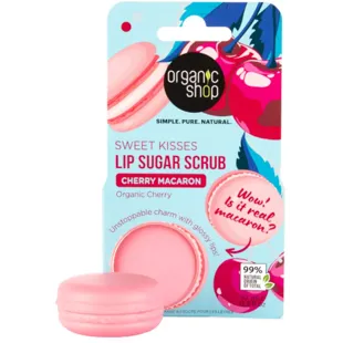 Organic Shop Kirsch-Macaron-Zucker-Lippenpeeling, 10 ml