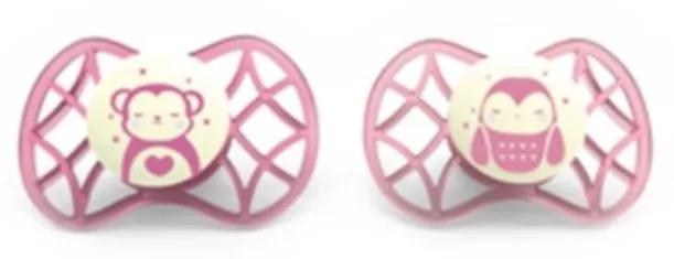Nuvita Reflektierende Schnuller Anatomischer Sauger +6m Rosa 2 Einheiten