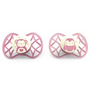 Nuvita Sucettes Réfléchissantes Mamelon Anatomique +6m Rose 2 unités